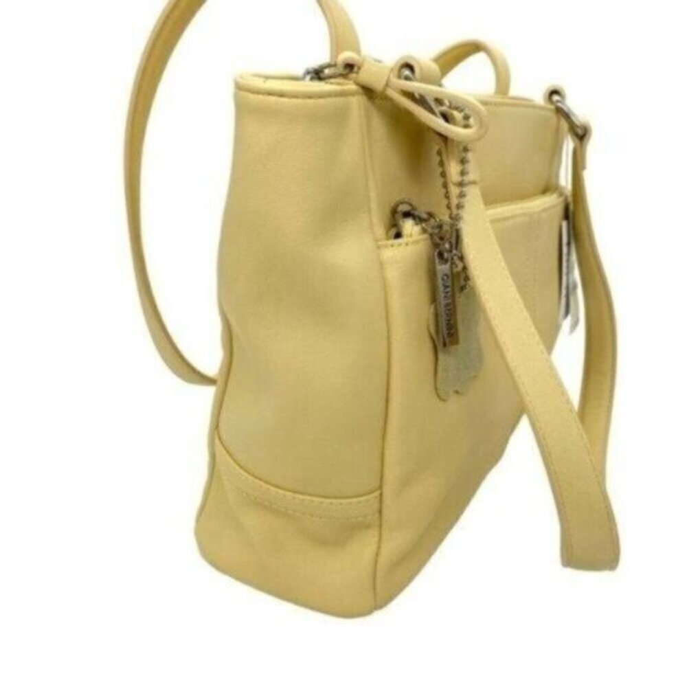 Giani Bernini Nappa Classic Leather Butter Yellow Womens Shoulder Bag - Picture 6 of 13